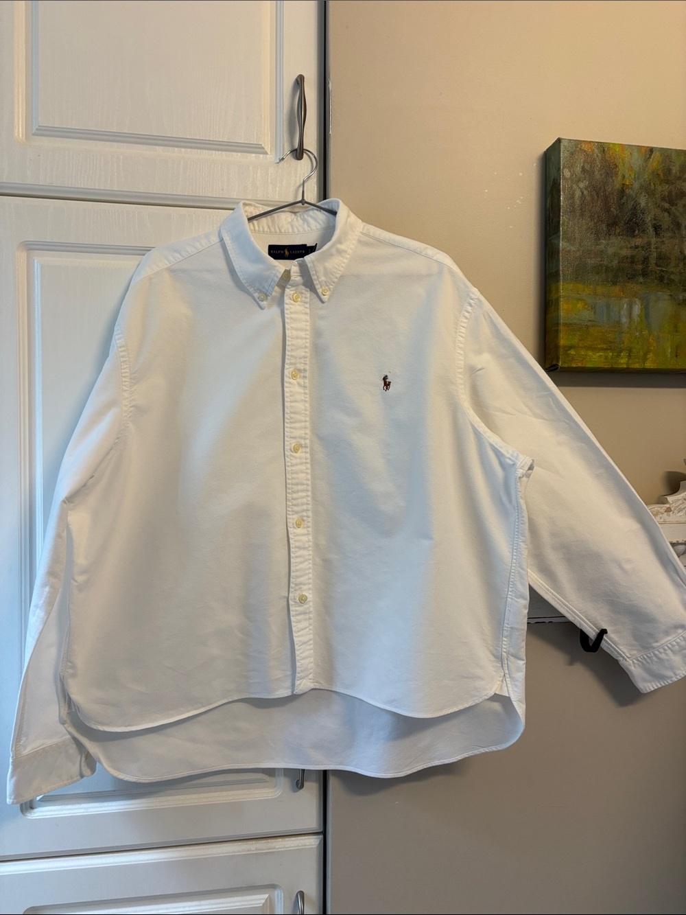 Ralph Lauren blue label cotton cropped oxford shirt